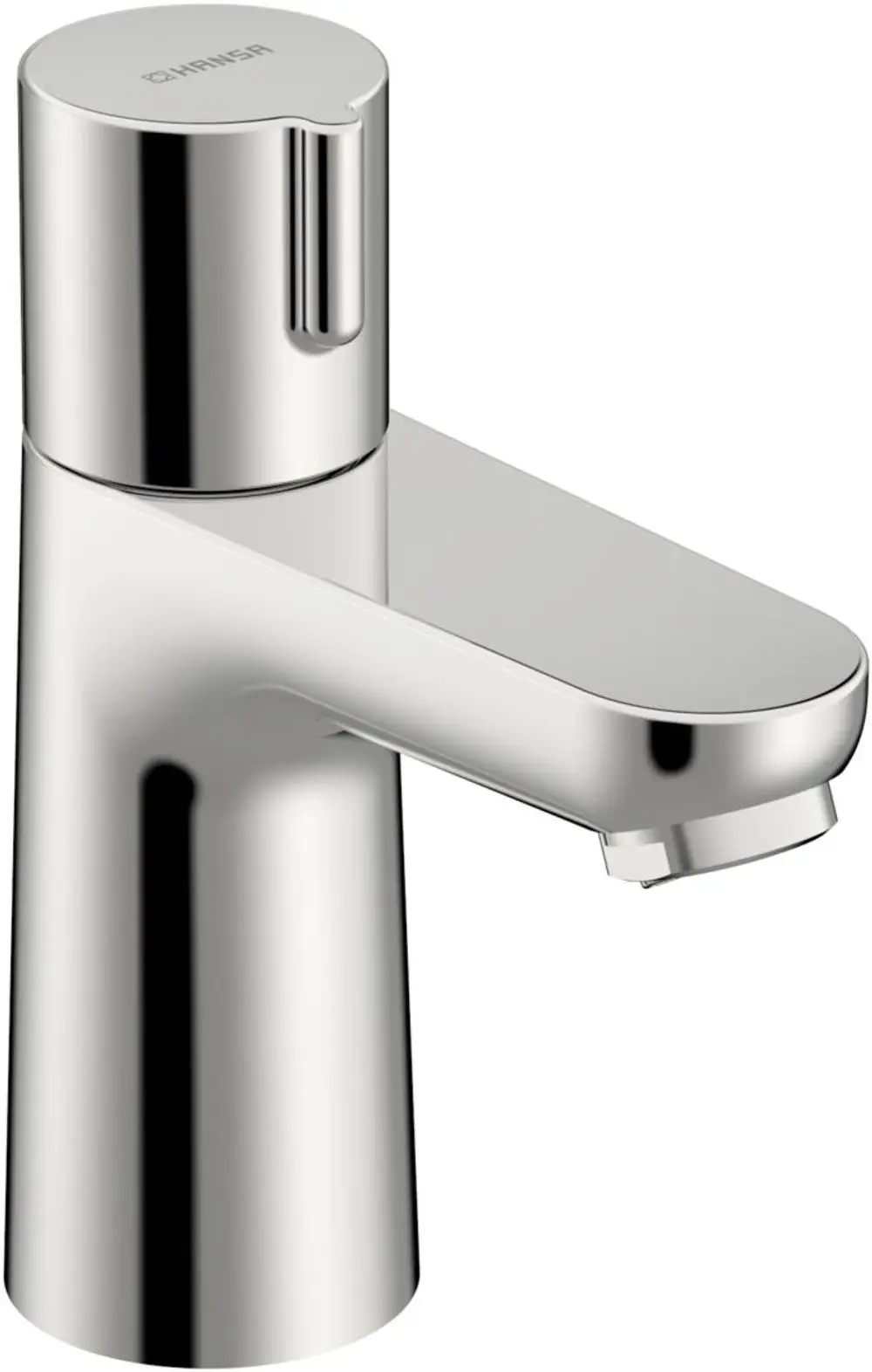 HANSANOVA Kaltwasserarmatur aus verchromtem Material mit schmalem, geradlinigem Design und seitlichem Abgang. Ideal für moderne Sanitäranlagen.